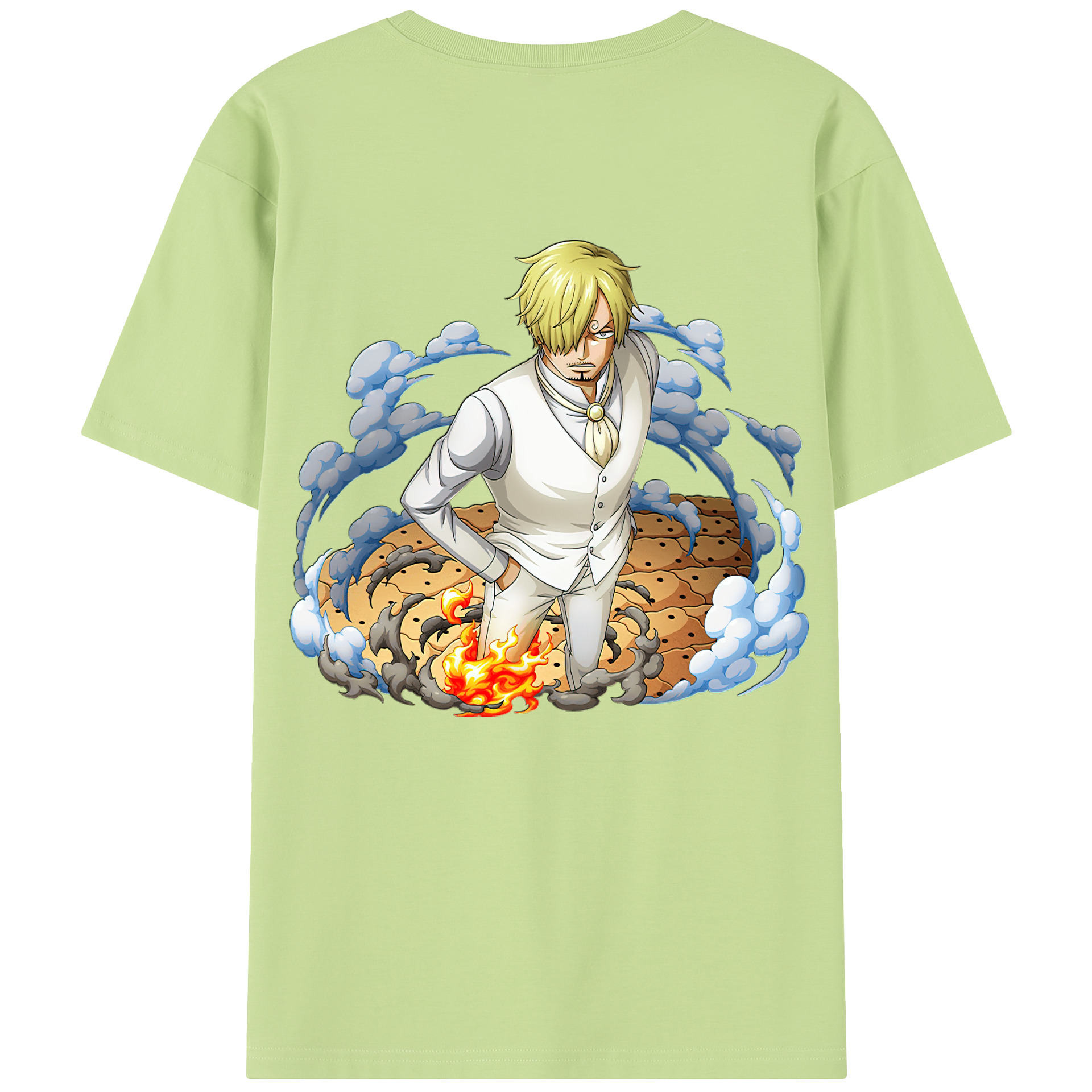 ワンピース サンジ ONE PIECE Sanji 綿100％半袖Tシャツ（背面プリント）